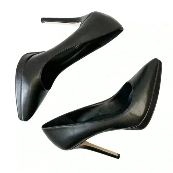 BCGBeneration Pumps Pointy Toe Platform High Heel Stilettos Black Court Shoes 7 - Picture 14 of 16